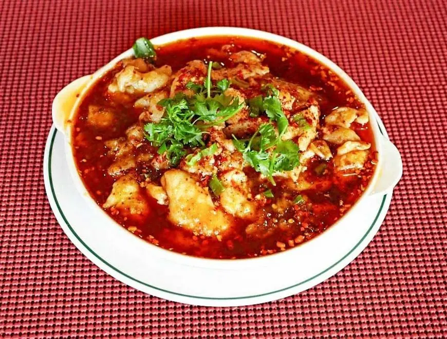 Szechuan fish fillet in spicy bean sauce
